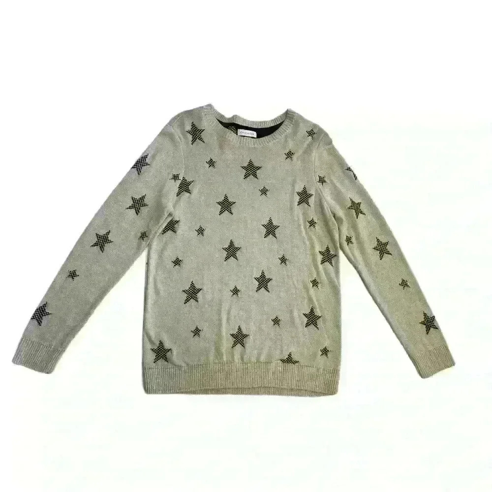 Charter Club Women's Long Sleeve Crew Neck Sweater Beige Size M